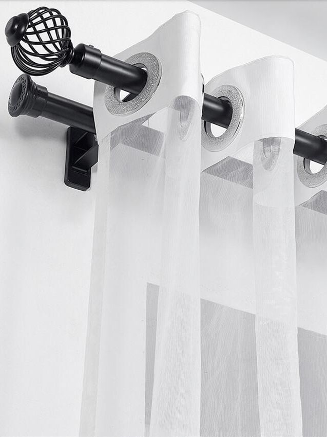 Curtain eyelet tape on rod