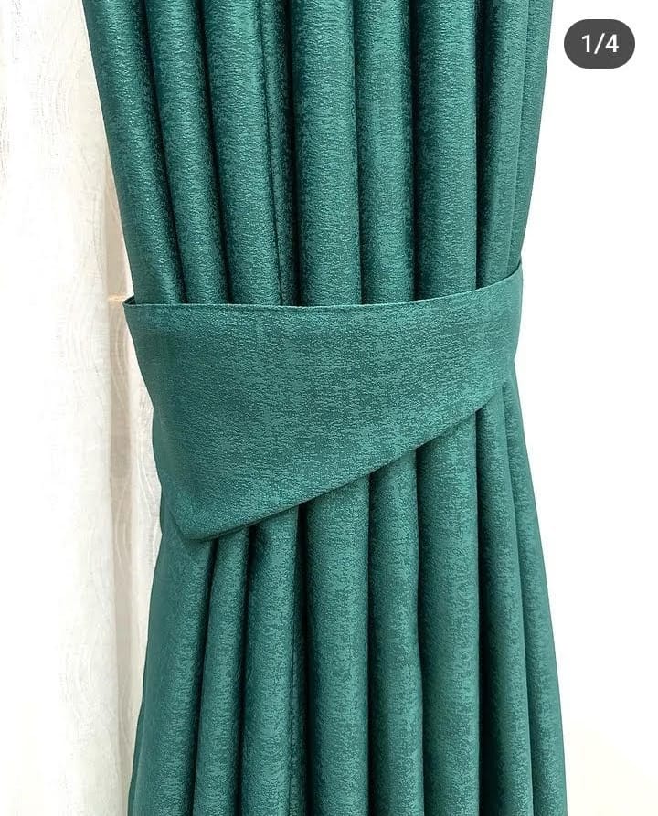 Emerald green fabric tieback