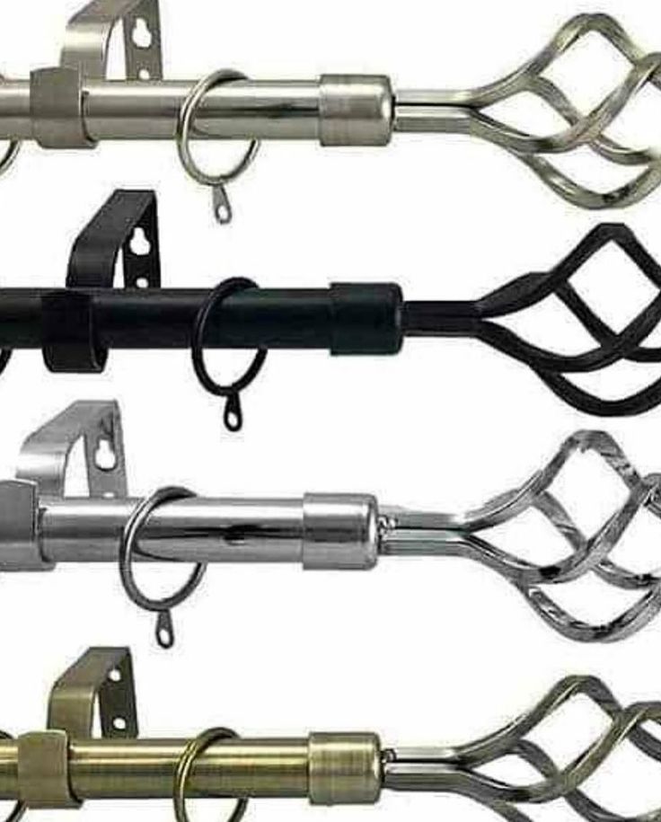 Adjustable curtain rods in multiple finishes