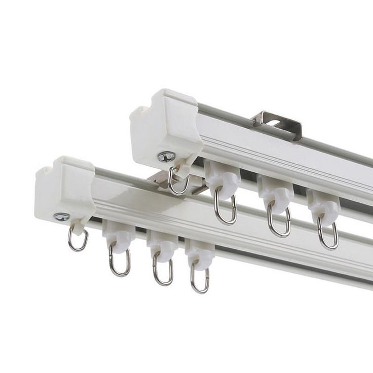 Curtain rails with hooks