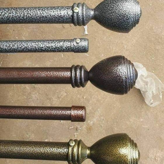 Powder coated curtain rods